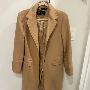 Zara Camel Coat with Manteco Wool - Never Used
